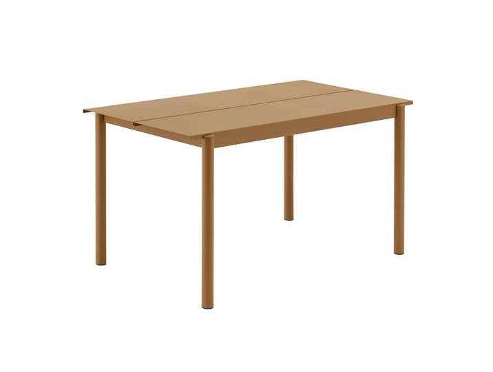 Muuto Table Linear steel table 140x75 cm Burnt orange