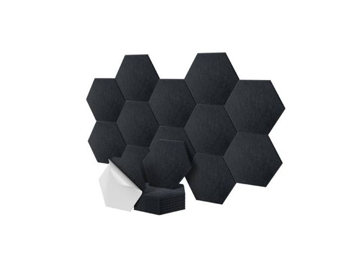 Relaxdays Hexagon Akustikplatten Set selbstklebend