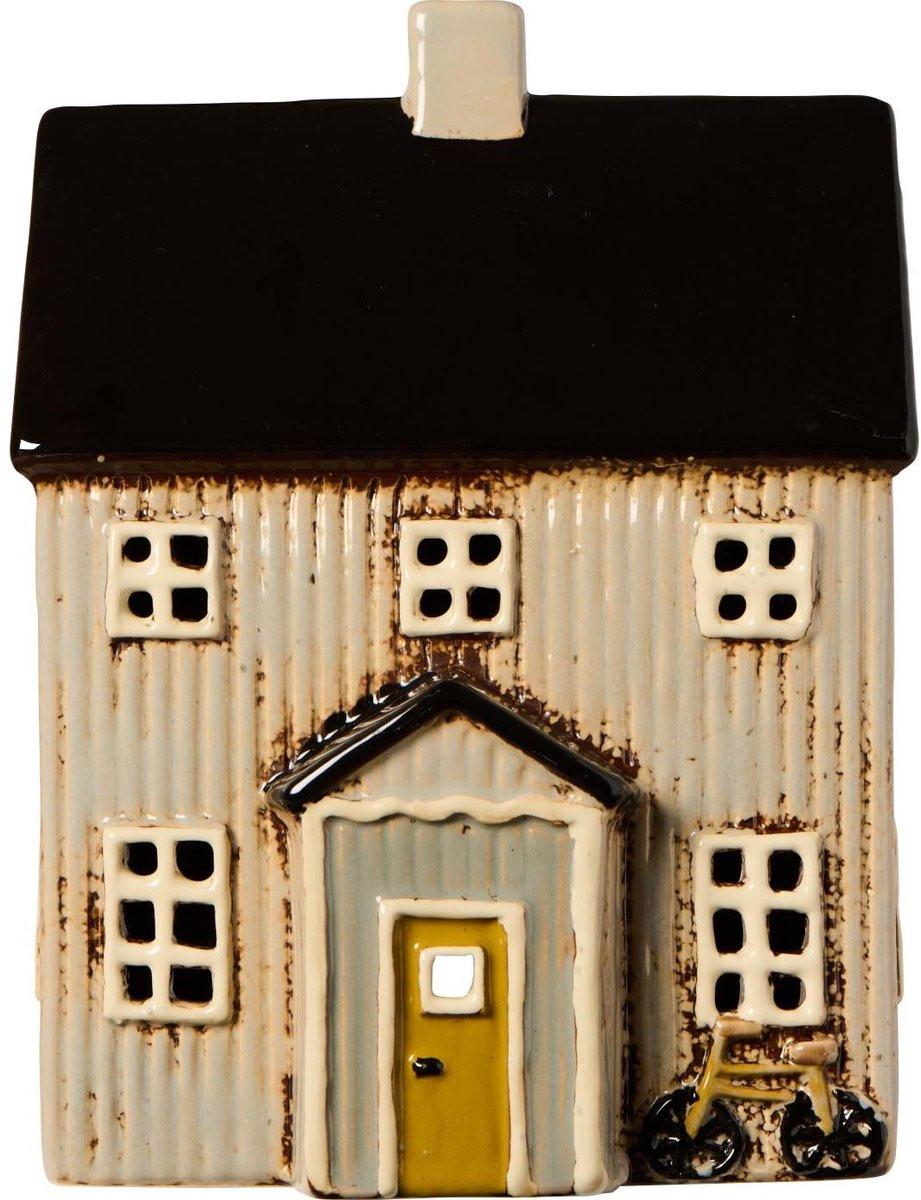 Ib Laursen Visby Keramieken Huisje Beige - Waxinelichthouder