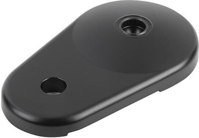 KIPP Plateau avec bras Forme C en zinc moulé sous pression, noir, revêtement poudre (K0417.30801)