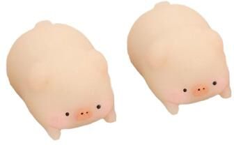 Uplift Picks Cute Pink Pig Squishy Fidget Toy For Stress Relief Desk Fun 2 Pcs