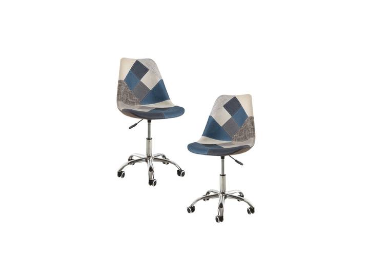 2er Set Neo Patchwork Stühle - Patchwork Blue