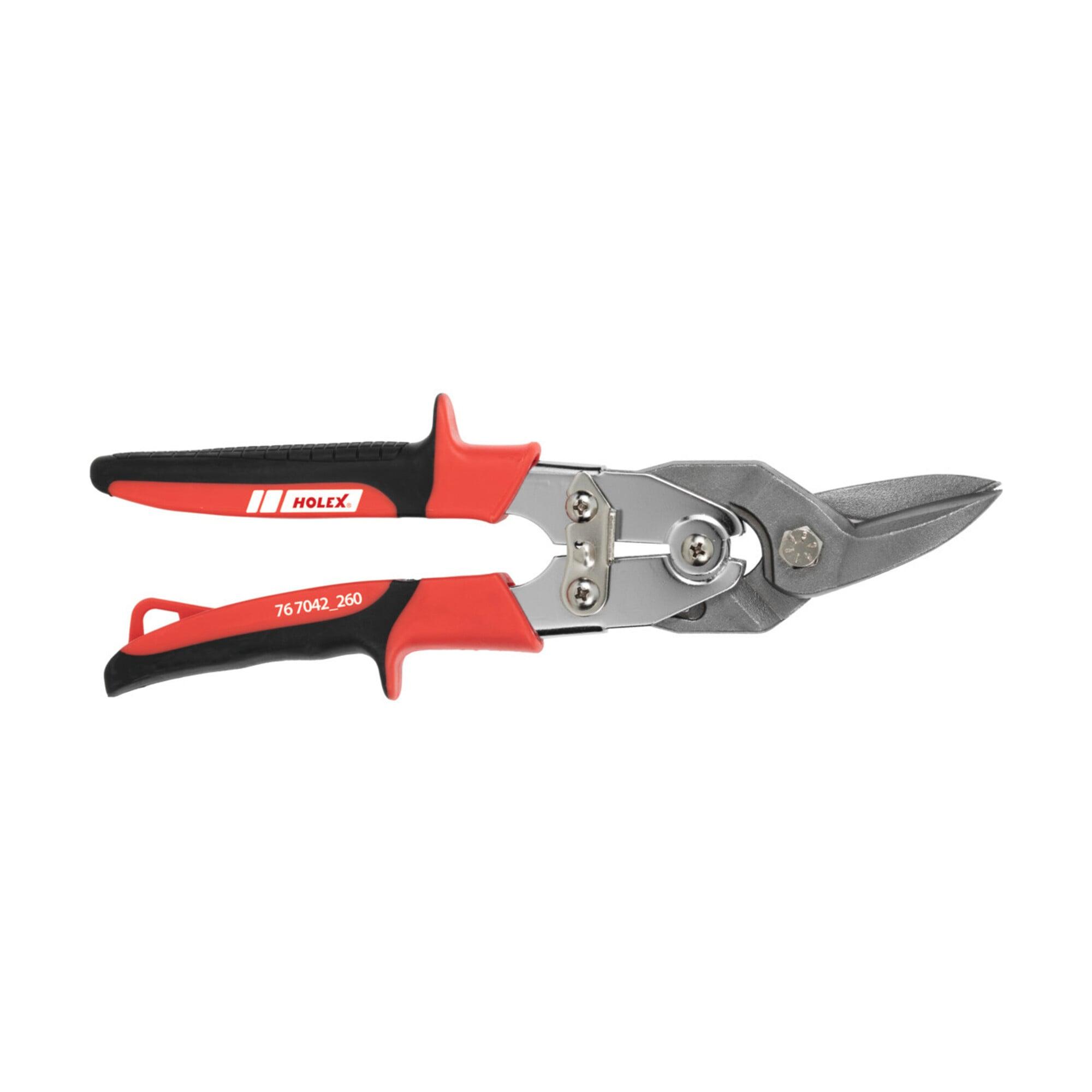 Holex Figuren-Blechschere mit 2-Komponenten-Griff, rechts, ganze Länge: 260 mm (767042 260)