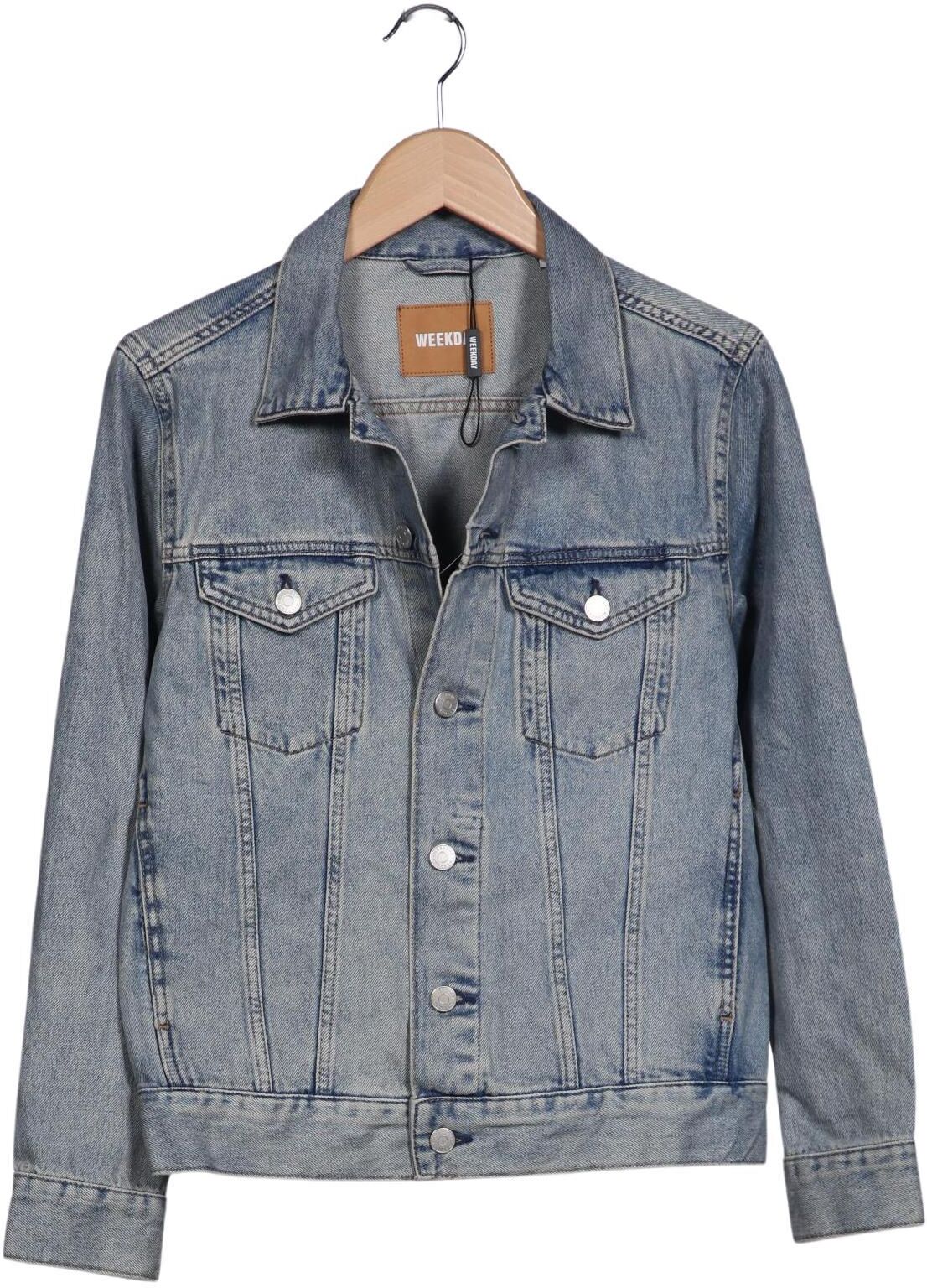 Weekday Damen Jacke, Hellblau, Gr. XS, Baumwolle - Second Hand