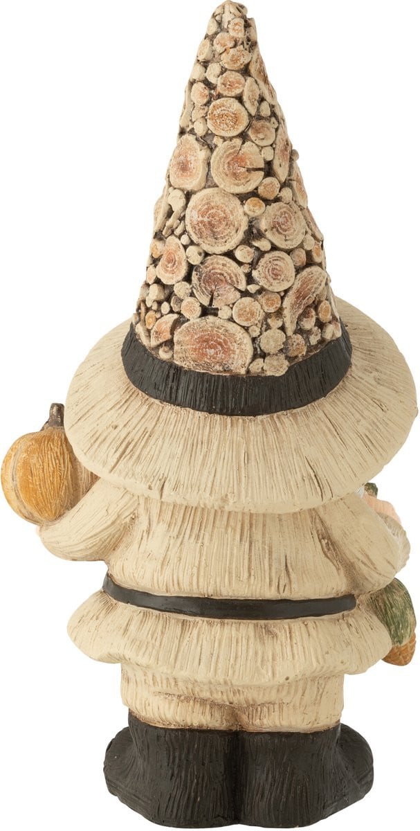 J-Line Kabouter figuur - Natuurlijk - Large - Polyresin en Hout