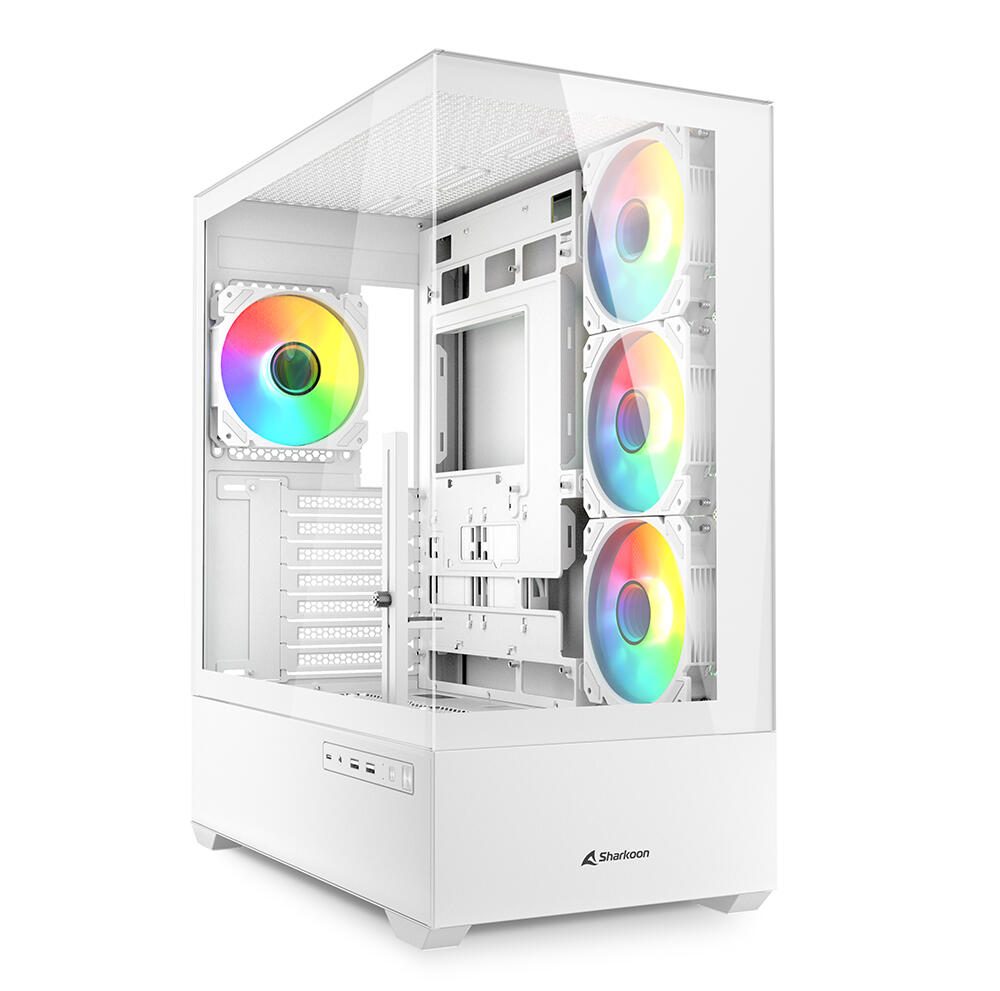 Sharkoon PC Gehäuse AK6 RGB White ATX weiß 4044951041701