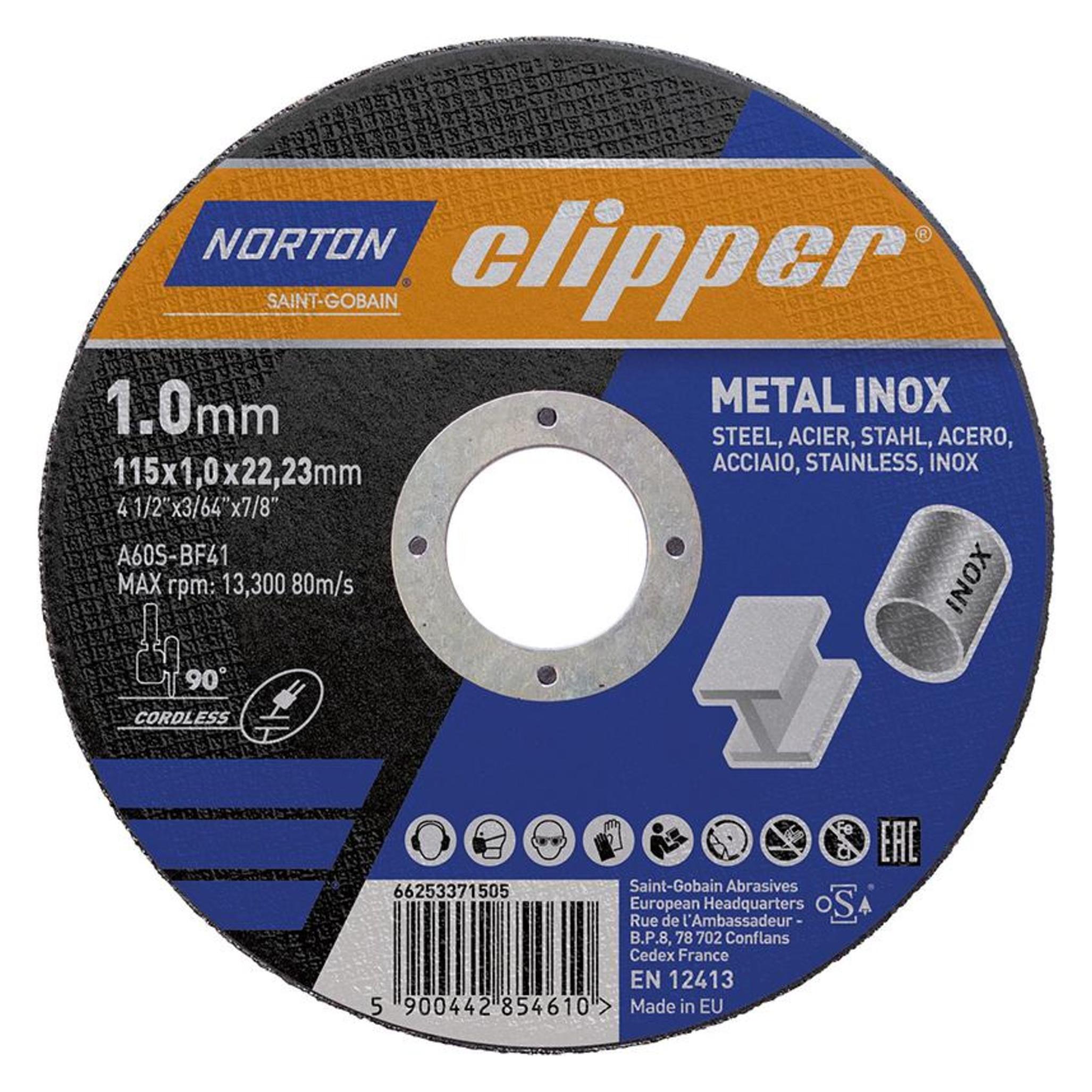 Magni Norton Trennscheibe Metall-Inox A60S-115x1.0x22.23mm (5900442854610)