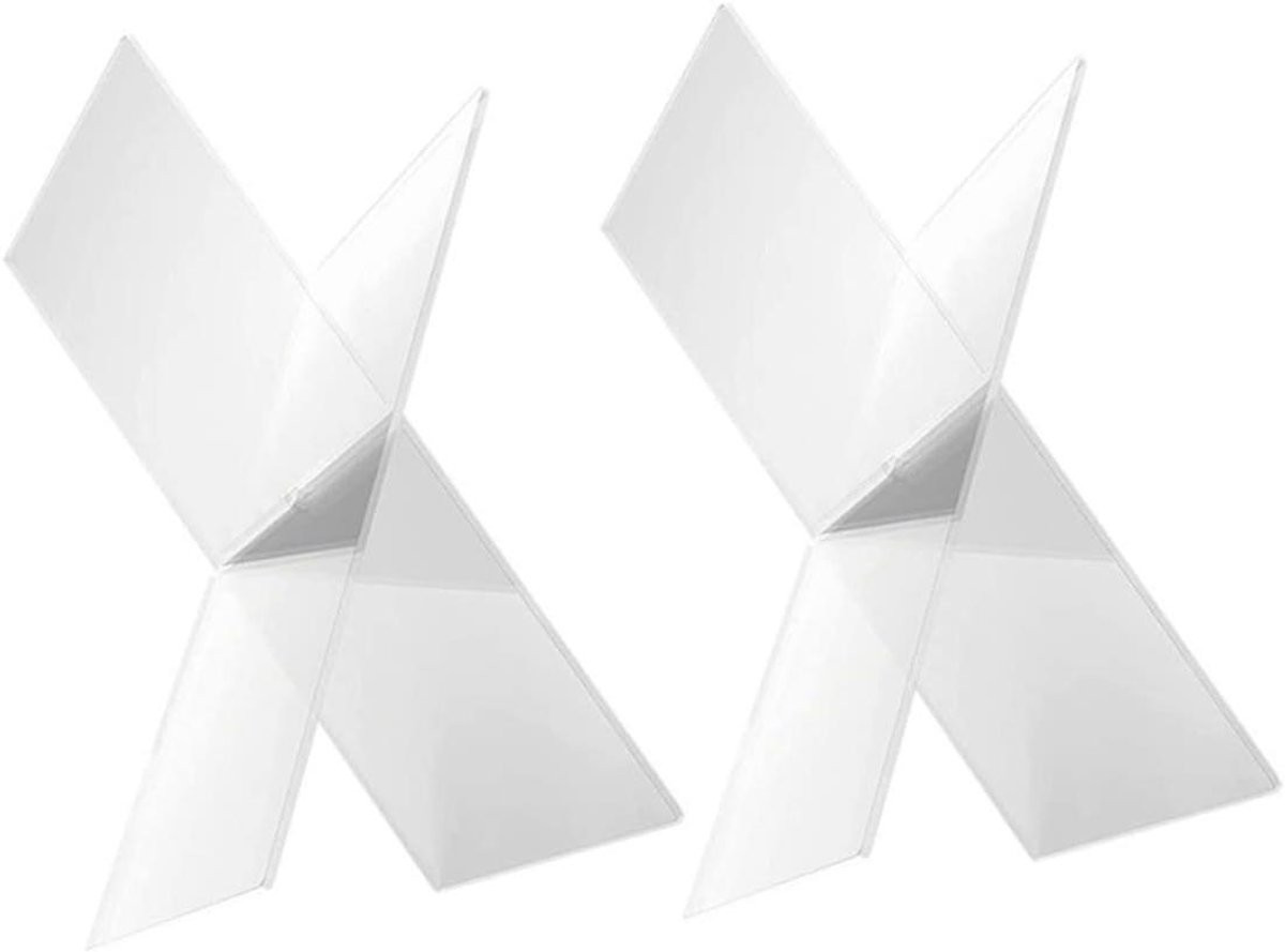 Transparante X-vormige boekenstandaard voor lezen en leren, 19 cm