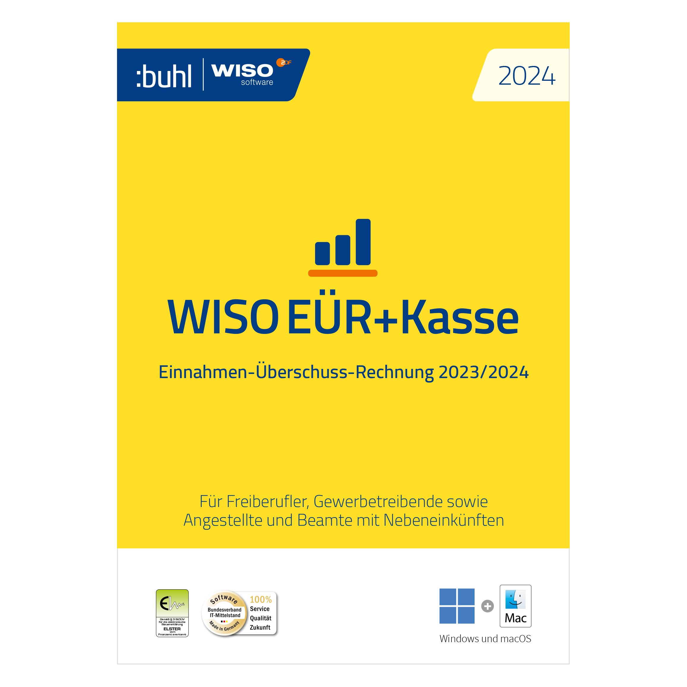 Buhl Data Service Buhl Data WISO EÜR+Kasse 2024 PC und Mac (Download) (1 User, unbegrenzt) (DL42947-24)