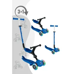 Globber Go-Up Active Lights 3-in-1 Kinderfahrzeug, Farbe: Kokos Weiß