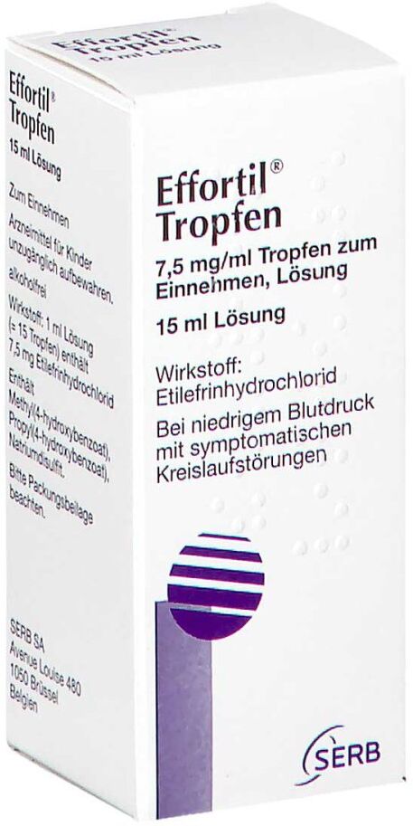Effortil Tropfen bei niedrigem Blutdruck und Kreislaufstörungen