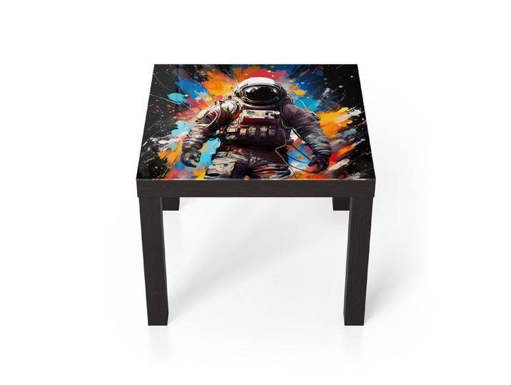 DEQORI Couchtisch 'Galaktische Visionen', Glas Beistelltisch Glastisch modern