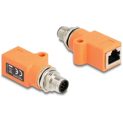 DELOCK M12 Adapter A-kodiert 8Pin Stecker zu RJ45 Buchse