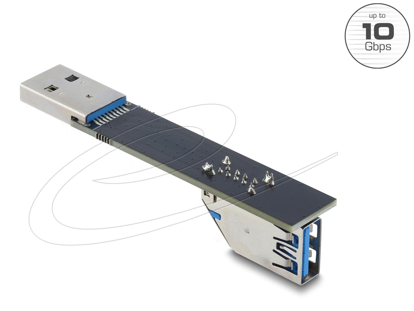Delock 67422 Type-A naar Type-A adapter, Zwart