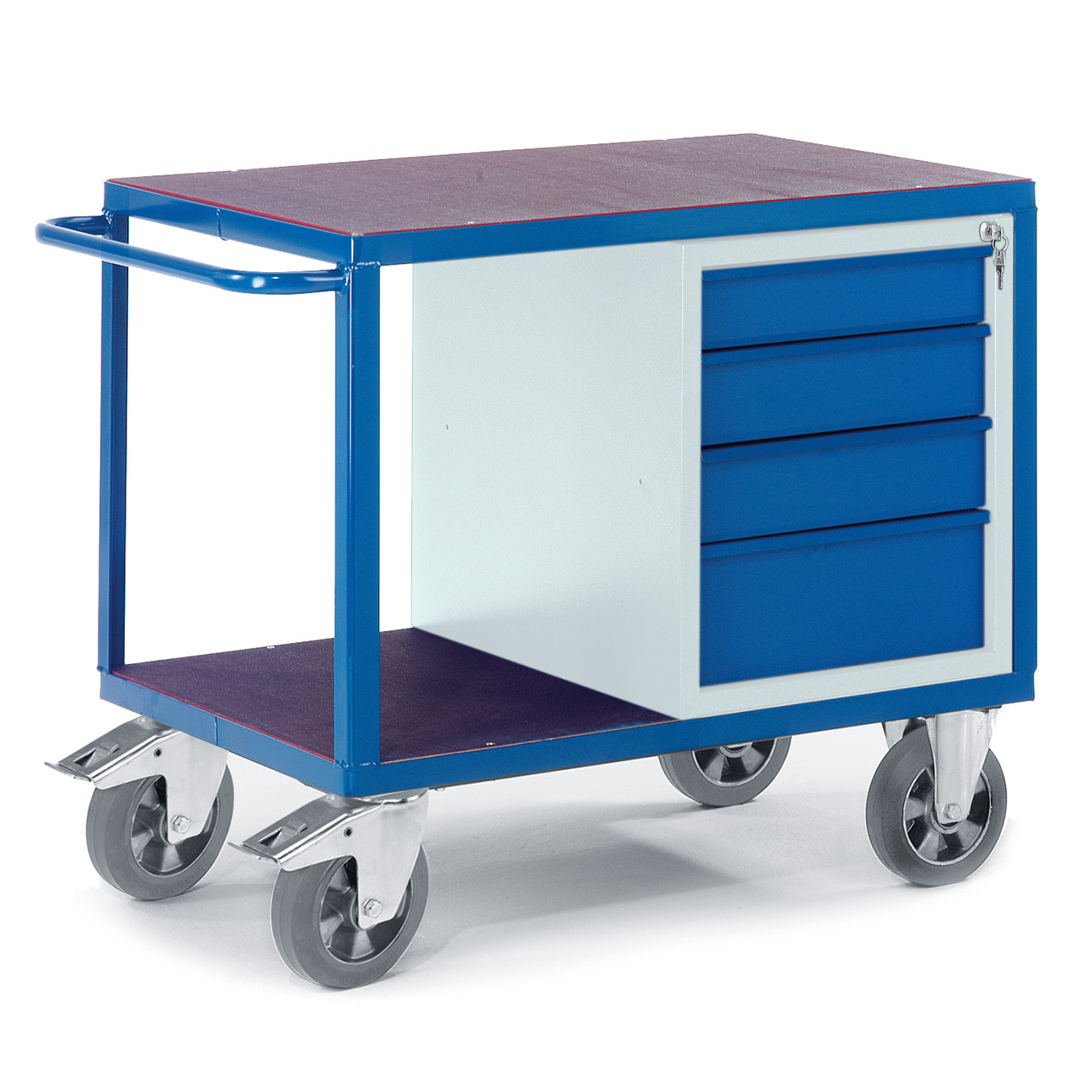 Rollcart Schwerlast- Werkstattwagen mit 4 Schubladen 1000kg Tragkraft