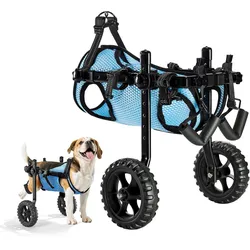 VEVOR Hunderollstuhl für Hinterbeine, verstellbarer Haustierrollstuhl, leichter Hundewagen mit stoßdämpfenden Rädern, Gehhilfe für behinderte, gelähmte, verletzte Hunde bis 10 kg, S