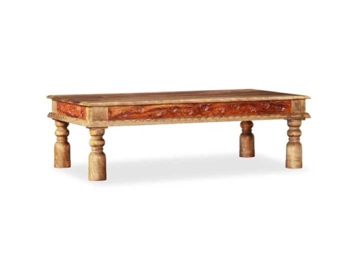 Makastle Wohnzimmertisch Couchtisch Massivholz Mango Akazie 110x60x38 cm