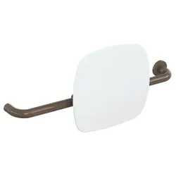 Hewi 801 Rückenstütze 801.51.9261R84 Wandabstand 150mm, Ausführung rechts, Lehne signalweiß, umbra