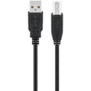 Goobay USB-Kabel 68901 USB 2.0, 3 m, Anschlusskabel, A Stecker / B Stecker, schwarz