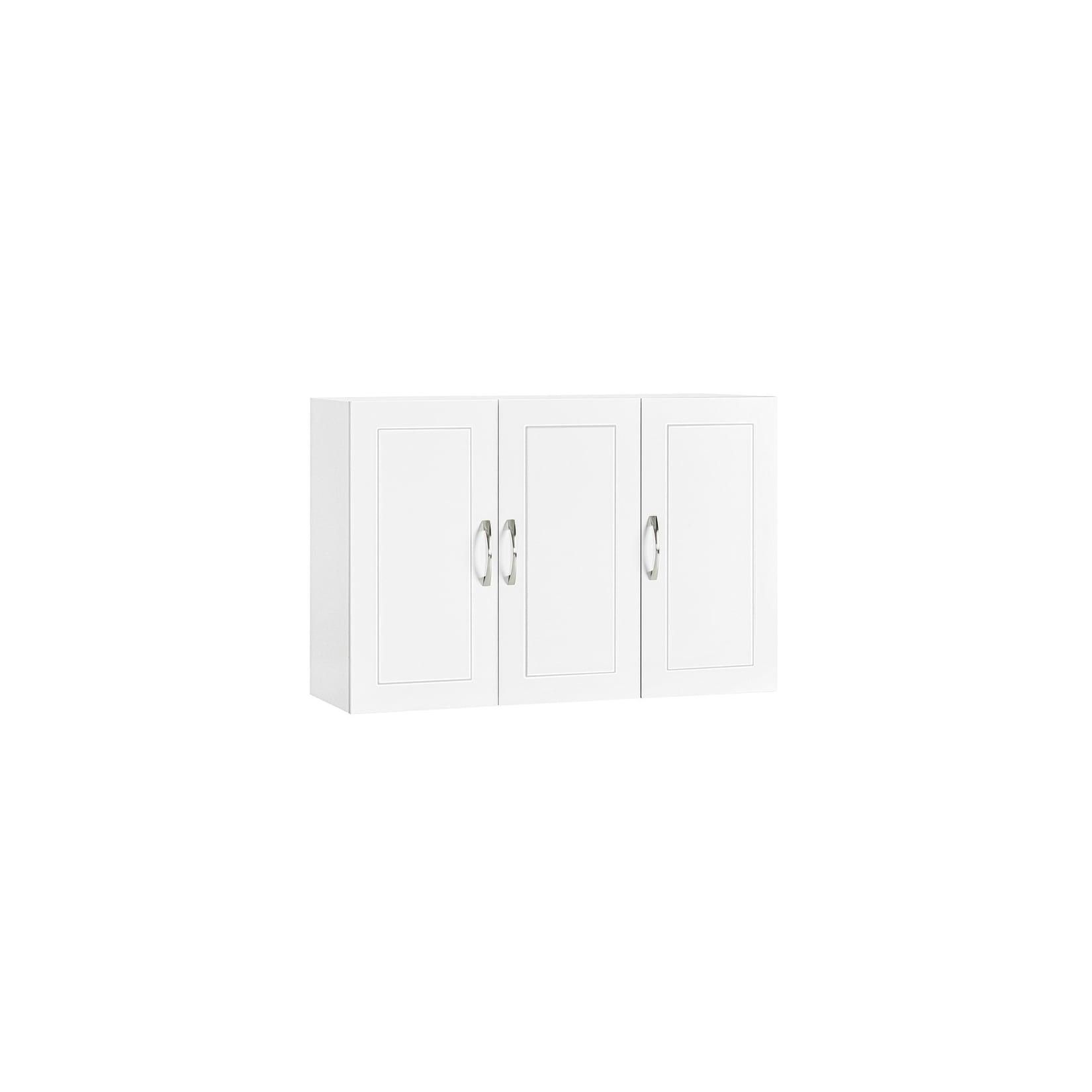 SoBuy Hängeschrank mit 3 Türen Weiß 30x89,99x59,99cm Modern