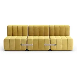 Curt Modulsofa mit Lehne Barcelona Gelb