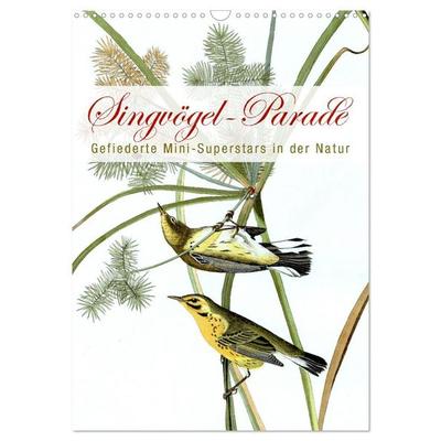 Singvögel-Parade (Wandkalender 2027 DIN A3 hoch), CALVENDO Monatskalender