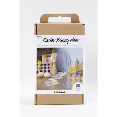 Creativ Company DIY Sets Miniaturen Kreativ Set Häschentür, Pastellfarben, Kreativ Box