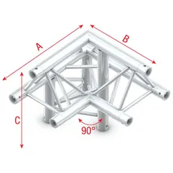 Milos Pro-30 Triangle P Truss - Corner down left - apex up ALB32 - 90° corner - P