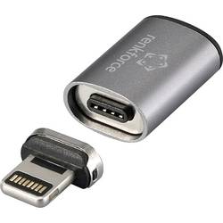 Renkforce USB-C®, iPad/iPhone/iPod Adapter [1x USB-C® Buchse - 1x Apple Lightning-Stecker] magnetischer Stecker RF-6736696