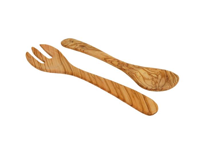 Salat-Besteck, 30 cm, Olivenholz, Küchenutensilien