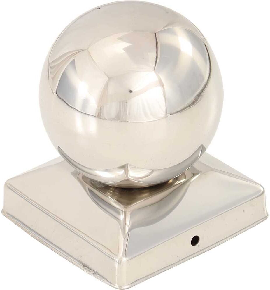 vidaXL Bouchons de poteau 6 pcs Globe final Acier inoxydable 91x91 mm