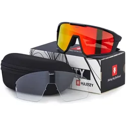 Majesty, Herren, Sportbrille, Pro Tour + Clear 2025 (Schwarz), Schwarz