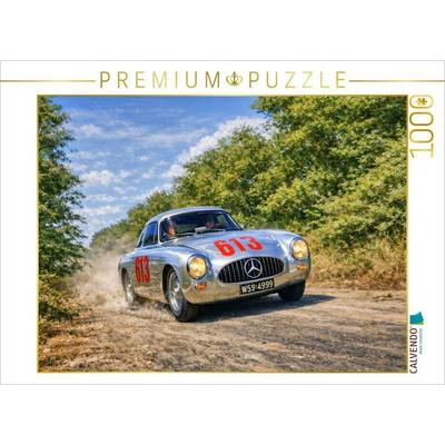 CALVENDO Puzzle Mille Miglia 1952 - Rudolf Caracciola belegte 1952 im Mercedes-Benz 300SL Platz 4. | 1000 Teile Lege-Größe 64x48cm Foto-Puzzle für