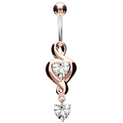 Titan Bananabell mit 925er Silber-Design HERZ-DESIGN
