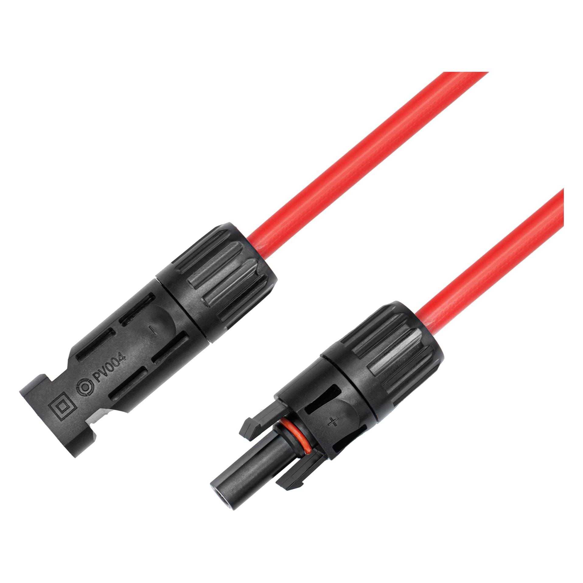 Maxtrack Photovoltaik Kabel 6 mm² mit Steckverbinder - Rot (Solarkabel) (PVK 1-5 R)