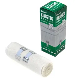 Romed Elastische Mittelzugbinden Fixierbinde mit Halteklammer in Folie 12 cm x 5 m / 5 Stück