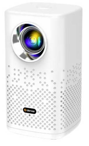 Denver Beamer PR-4700 LCD 150 ANSI-Lumen 2560 x 1440 WQHD Mini Beamer, Kurzdistanz, Akkubetrieben, Integrierter Lautsprecher, mit