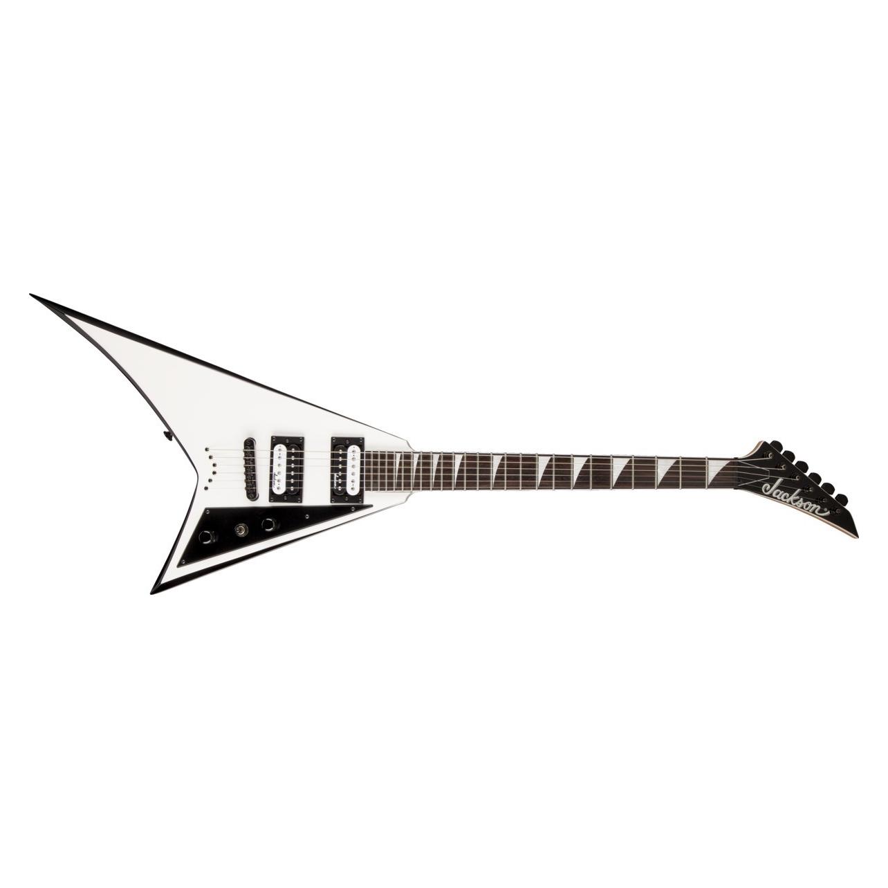 Jackson JS32T Rhoads Electric Guitar, White with Black Bevels (E-Gitarre) (41804198)