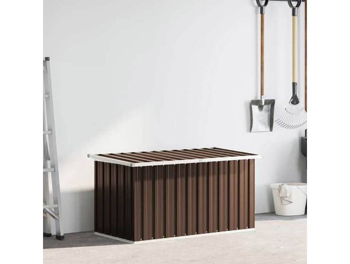Soldes d'automne Brun Meuble Coffre de jardin - Coffre de rangement de jardin - Marron 129x67x65cm 9303795119787