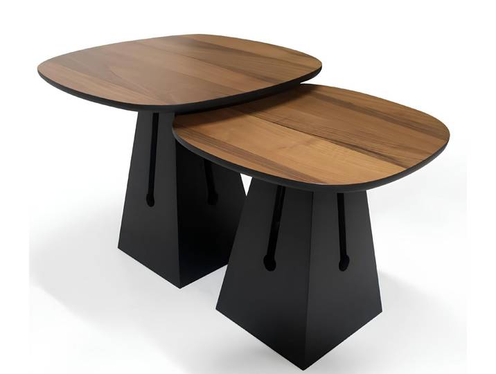 JVmoebel Couchtisch Runde Designer-Kaffeetische in elegantem Design (2-St., 2x Couchtische), Made in Europa