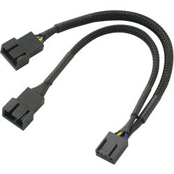 PC-Lüfter Y-Kabel [1x PC-Lüfter Buchse 4pol. - 2x PC-Lüfter Stecker 4pol.] 0.15 m Schwarz Akasa AK-CBFA04-15