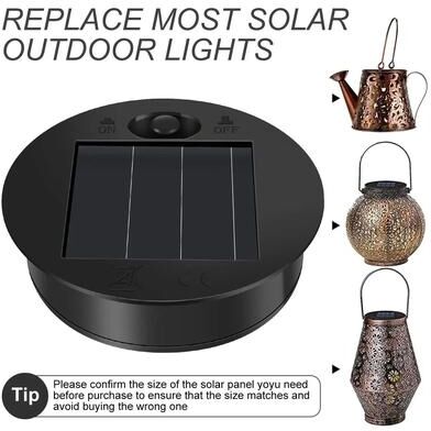 Useful Little Things Solar Lantern Replacement Lid With LED String Light warm White 4pcs