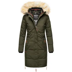 NAVAHOO Damen modischer Wintermantel Winter Steppmantel mit Kapuze Halina