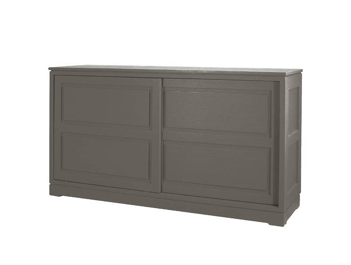 Enfilade cannelée - Type D 161 x 87 x 46cm Gris/Gris