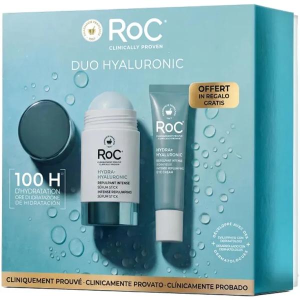 RoC Hydra Hyaluronic+Eye Cream Cofanetto Regalo con Siero Stick antirughe 30 ml + Crema Contorno occhi 15 ml