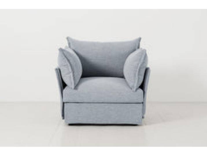 Sessel Model 06, Meerglasblau