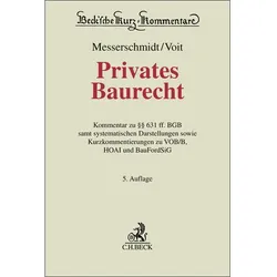 Beck'sche Kurz-Kommentare / Privates Baurecht, Fachbücher von Messerschmidt, Wolfgang Voit