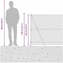 vidaXL, Gartenzaun, Garanin (Betonbodenverankerung)