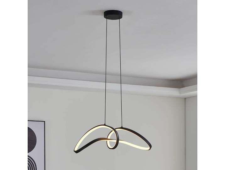 EGLO connect Smarte Hängeleuchte Connect Calarossa-Z, dimmbar, schwarz, für Wohn- / Esszimmer, Metall, Modern