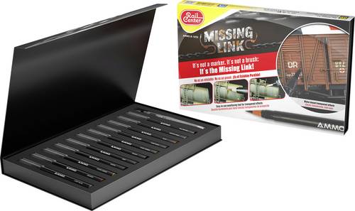 Rail Center AMMO.R-1070 Missing Link Alterungs-Pinselmarker-Set